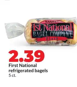Hy-Vee First National refrigerated bagels offer