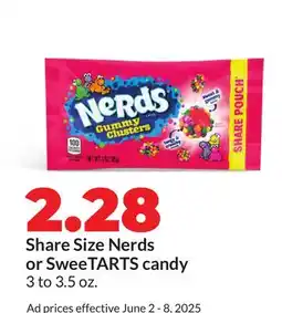 Hy-Vee Share Size Nerds or SweeTARTS candy offer