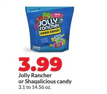 Hy-Vee Jolly Rancher or Shaqalicious candy offer