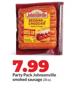 Hy-Vee Party Pack Johnsonville smoked sausage offer