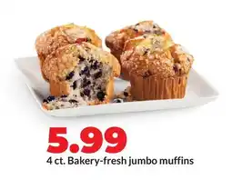 Hy-Vee 4 ct. Bakery-fresh jumbo muffins offer