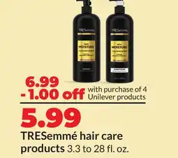 Hy-Vee TRESemmé hair care products offer