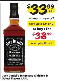 Winn Dixie Jack Daniel's Tennessee Whiskey & Select Flavors offer