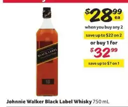 Winn Dixie Johnnie Walker Black Label Whisky offer