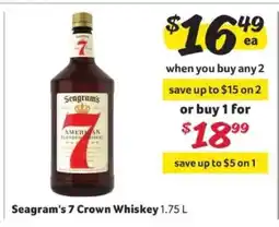 Winn Dixie Seagram's 7 Crown Whiskey offer