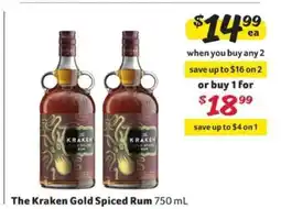 Winn Dixie The Kraken Gold Spiced Rum offer