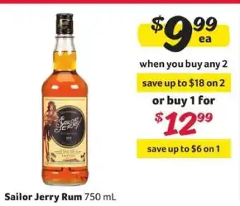 Winn Dixie Sailor Jerry Rum offer