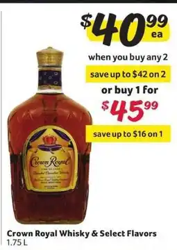 Winn Dixie Crown Royal Whisky & Select Flavors offer