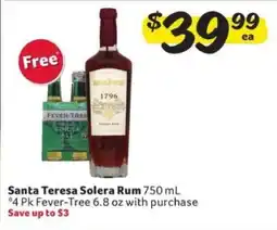 Winn Dixie Santa Teresa Solera Rum offer
