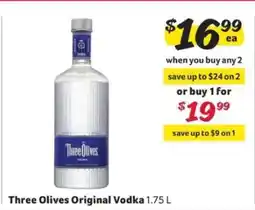 Winn Dixie Three Olives Original Vodka offer
