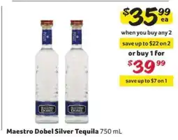 Winn Dixie Maestro Dobel Silver Tequila offer
