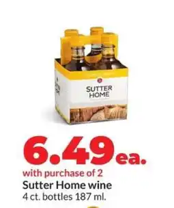 Hy-Vee Sutter Home Wine offer