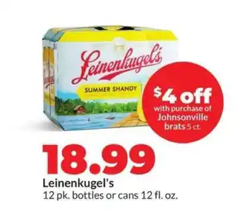 Hy-Vee Leinenkugel's offer