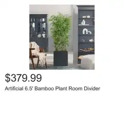 Costco Artificial 6.5' Bamboo Plant Room Divider offer