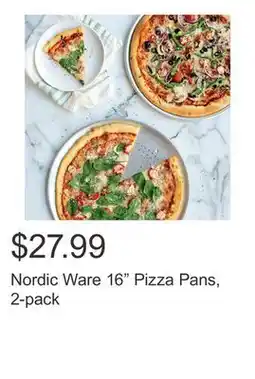 Costco Nordic Ware 16 Pizza Pans, 2-pack offer