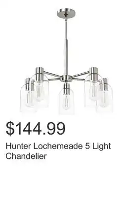 Costco Hunter Lochemeade 5 Light Chandelier offer