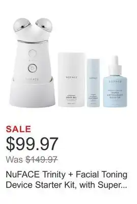 Costco NuFACE Trinity + Facial Toning Device Starter Kit, with Super Antioxidant Booster Serum offer