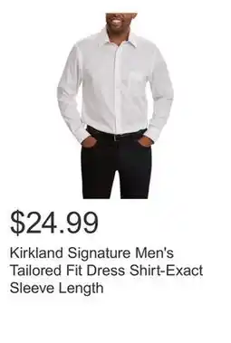 Costco Kirkland Signature Men's Tailored Fit Dress Shirt-Exact Sleeve Length offer