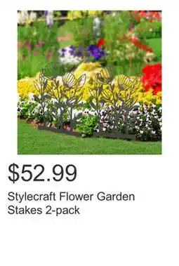 Costco Stylecraft Flower Garden Stakes 2-pack offer