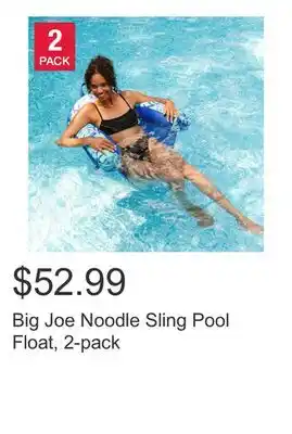 Costco Big Joe Noodle Sling Pool Float, 2-pack offer