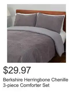 Costco Berkshire Herringbone Chenille 3-piece Comforter Set offer
