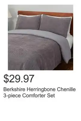 Costco Berkshire Herringbone Chenille 3-piece Comforter Set offer