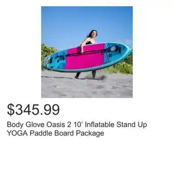 Costco Body Glove Oasis 2 10' Inflatable Stand Up YOGA Paddle Board Package offer