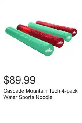 Costco Cascade Mountain Tech 4-pack Water Sports Noodle offer