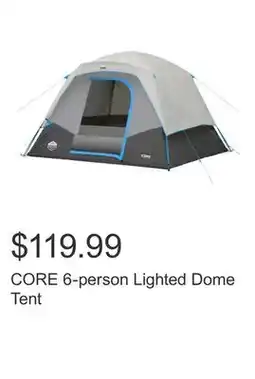 Costco CORE 6-person Lighted Dome Tent offer
