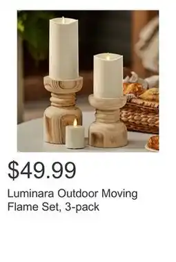 Costco Luminara Outdoor Moving Flame Set, 3-pack offer