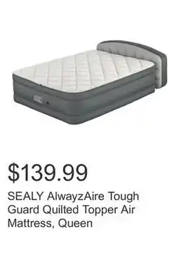 Costco SEALY AlwayzAire Tough Guard Quilted Topper Air Mattress, Queen offer
