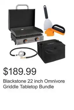 Costco Blackstone 22 inch Omnivore Griddle Tabletop Bundle offer