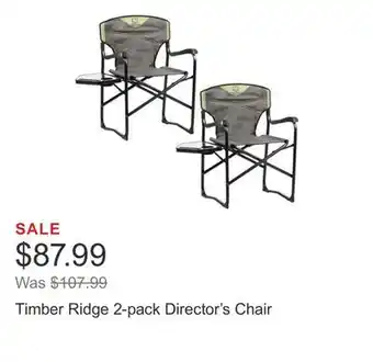 Costco Timber Ridge 2-pack Director's Chair offer