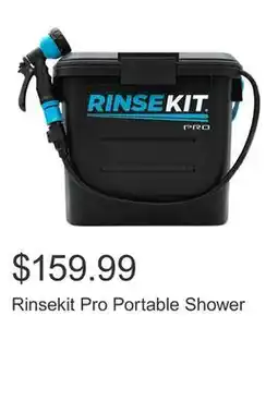 Costco Rinsekit Pro Portable Shower offer
