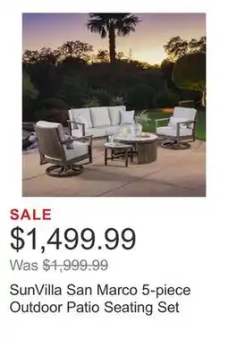 Costco SunVilla San Marco 5-piece Outdoor Patio Seating Set offer