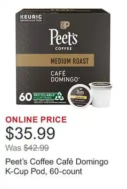 Costco Peet's Coffee Café Domingo K-Cup Pod, 60-count offer