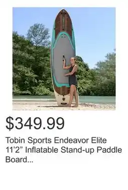 Costco Tobin Sports Endeavor Elite 11'2 Inflatable Stand-up Paddle Board Package offer