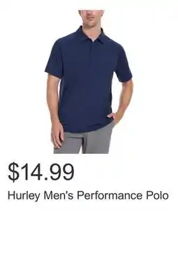Costco Hurley Men's Performance Polo offer