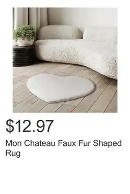 Costco Mon Chateau Faux Fur Shaped Rug offer