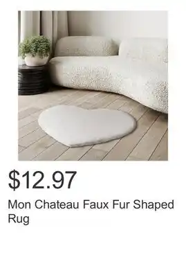 Costco Mon Chateau Faux Fur Shaped Rug offer