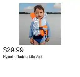 Costco Hyperlite Toddler Life Vest offer