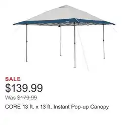 Costco CORE 13 ft. x 13 ft. Instant Pop-up Canopy offer