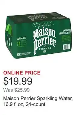Costco Maison Perrier Sparkling Water, 16.9 fl oz, 24-count offer