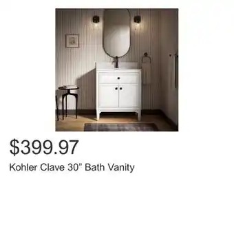 Costco Kohler Clave 30 Bath Vanity offer