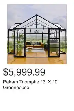 Costco Palram Triomphe 12' X 10' Greenhouse offer