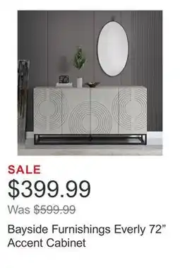 Costco Bayside Furnishings Everly 72 Accent Cabinet offer
