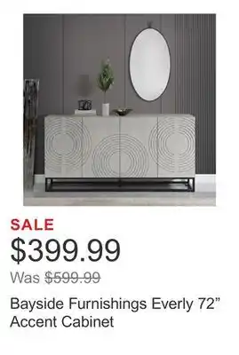 Costco Bayside Furnishings Everly 72 Accent Cabinet offer