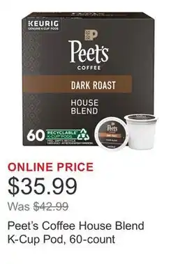 Costco Peet's Coffee House Blend K-Cup Pod, 60-count offer