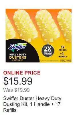 Costco Swiffer Duster Heavy Duty Dusting Kit, 1 Handle + 17 Refills offer