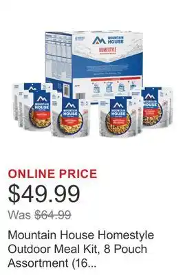 Costco Mountain House Homestyle Outdoor Meal Kit, 8 Pouch Assortment (16 Total Servings) offer